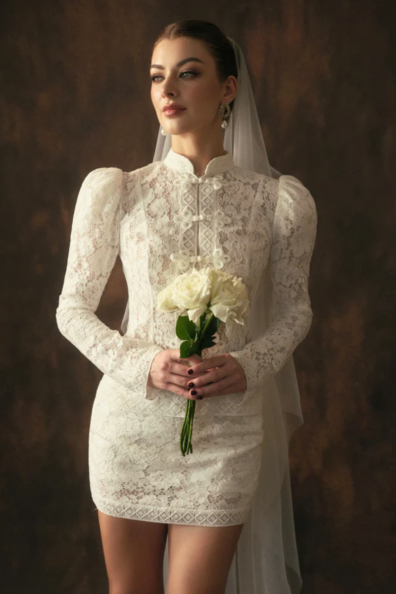 Victoire Lace Mini Skirt
