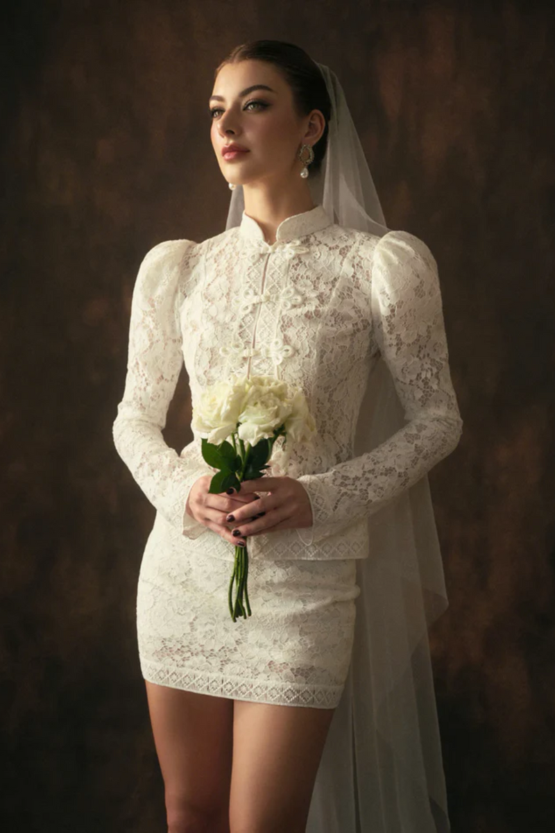 Victoire Lace Mini Skirt