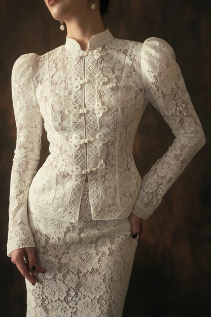 Victoire Lace Mini Skirt
