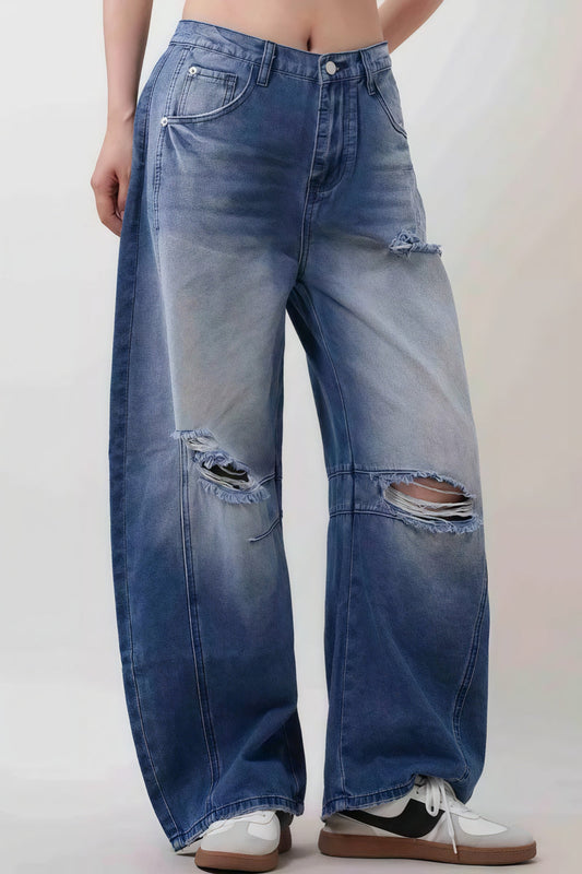 Vintage Distressed Heavy Loose Jeans