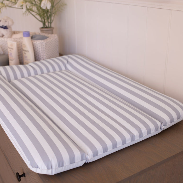 Wilby & Wonder – Cushion Baby Changing Mat - Blue Stripe
