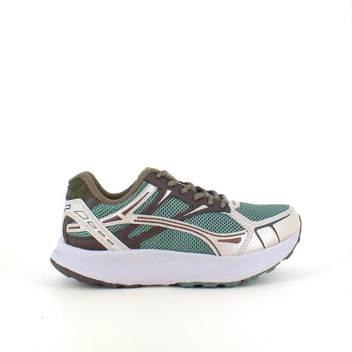 Woden Freja Runner sneaker i olivgrönt och brunt