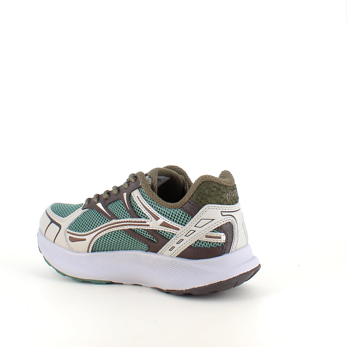 Woden Freja Runner – olivgrön/brun sneaker med lätt rullsula