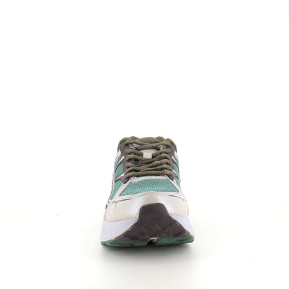 Woden Freja Runner – olivgrön/brun sneaker med lätt rullsula