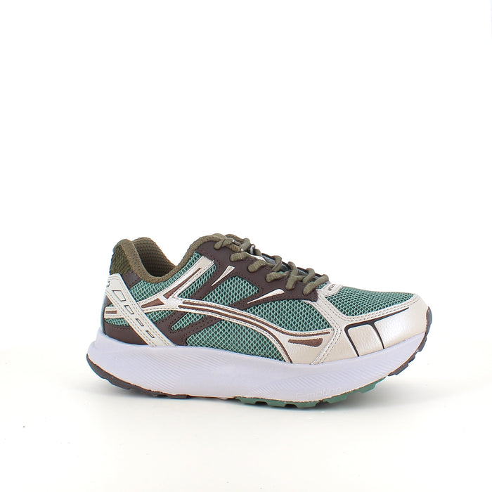 Woden Freja Runner – olivgrön/brun sneaker med lätt rullsula