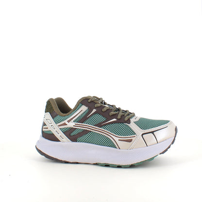 Woden Freja Runner – olivgrön/brun sneaker med lätt rullsula