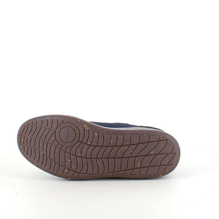 Woden Line Sneak – navy sneaker med gulddetaljer och mjuk komfort