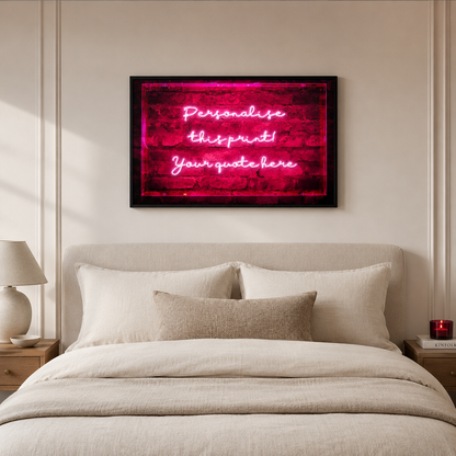 Write Your Wall — Custom Neon-Style Quote Print