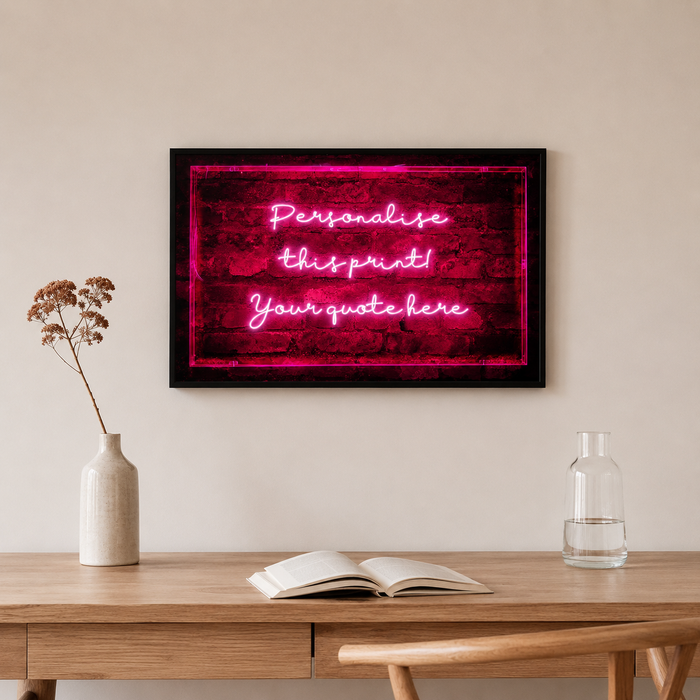 Write Your Wall — Custom Neon-Style Quote Print