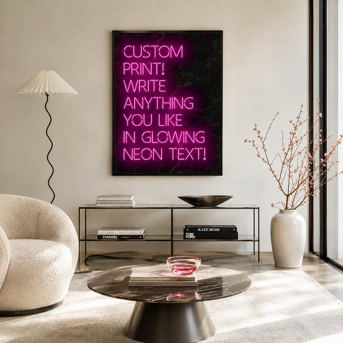 Write Your World — Custom Neon-Style Text Print