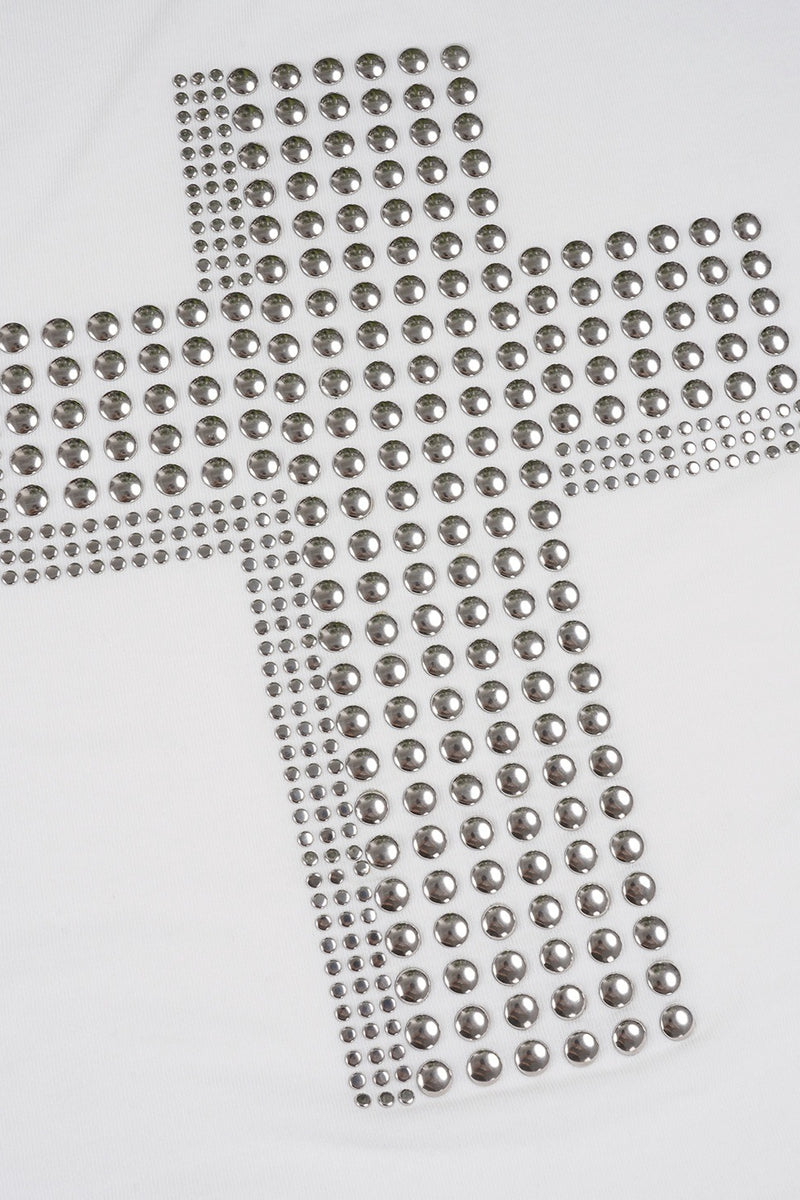 Y2K Copper Cross Print Loose T-Shirt