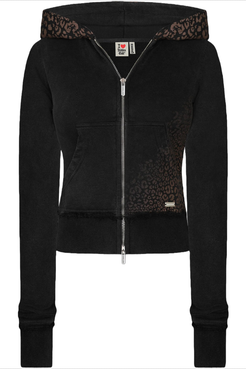 Y2K Crop Zip Hoodie Two Piece Set