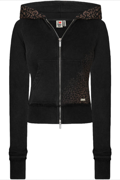 Y2K Crop Zip Hoodie Two Piece Set