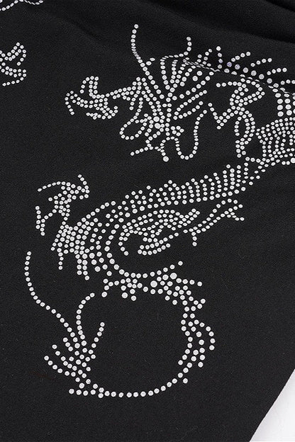 Y2K Drape Dragon Print Halter Top