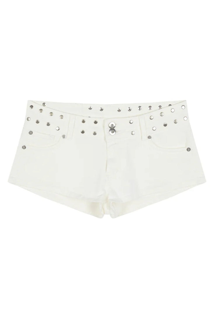 Y2K Hot Star Print Denim Shorts