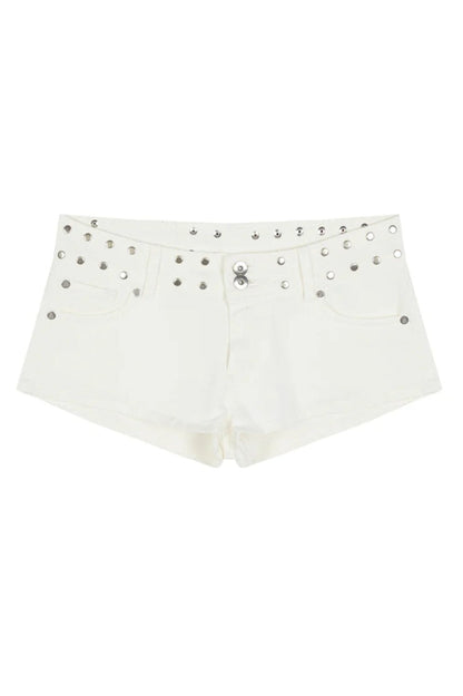 Y2K Hot Star Print Denim Shorts