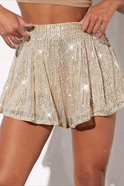 Y2K Sparkly Sequin Black Shorts