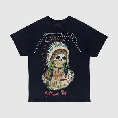 Yeezus Tour 2014 Australian Native Skull Tee By Wes Lang