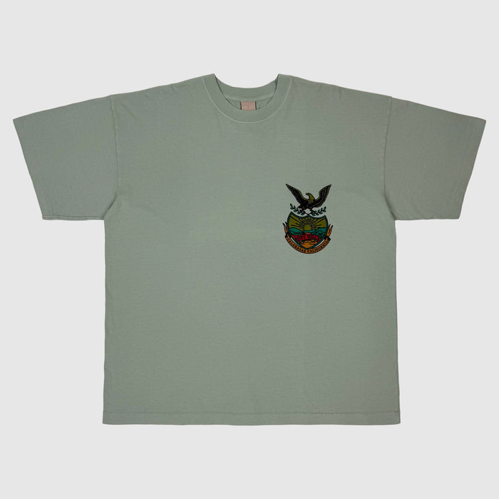 Yeezy 2017 Calabasas Crest Tee In Hospital Blue