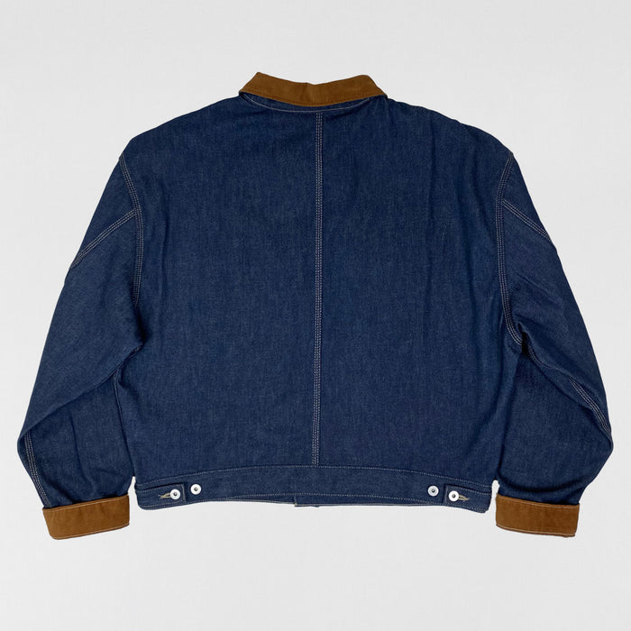 Yeezy Season 6 Flannel Lined Corduroy Denim Sample Jacket In Blue