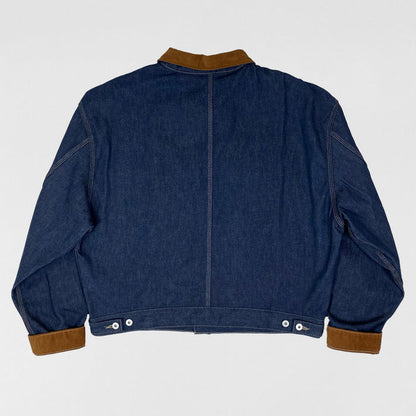 Yeezy Season 6 Flannel Lined Corduroy Denim Sample Jacket In Blue