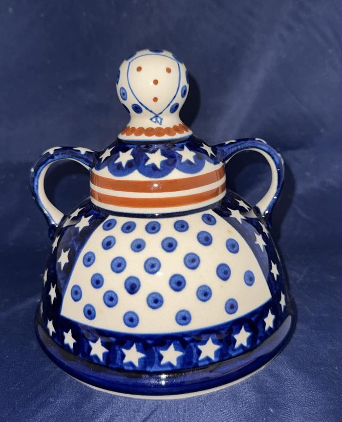 Zaklady Large Stars & Stripes Cheese Lady - Shape: GU847 - Pattern: Stars & Stripes (GU1001)