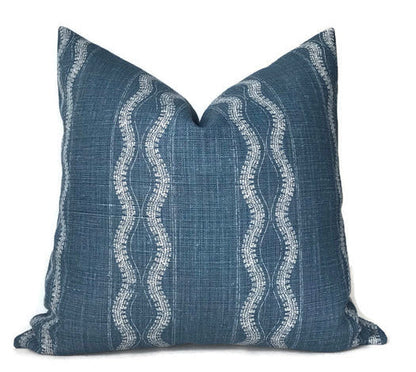 Zanzibar Pillow Cover in Indigo Blue, Peter Dunham Textiles