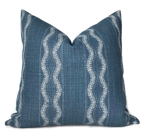 Zanzibar Pillow Cover in Indigo Blue, Peter Dunham Textiles