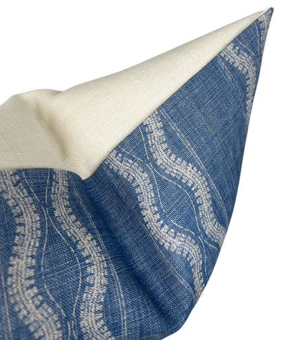 Zanzibar Pillow Cover in Indigo Blue, Peter Dunham Textiles